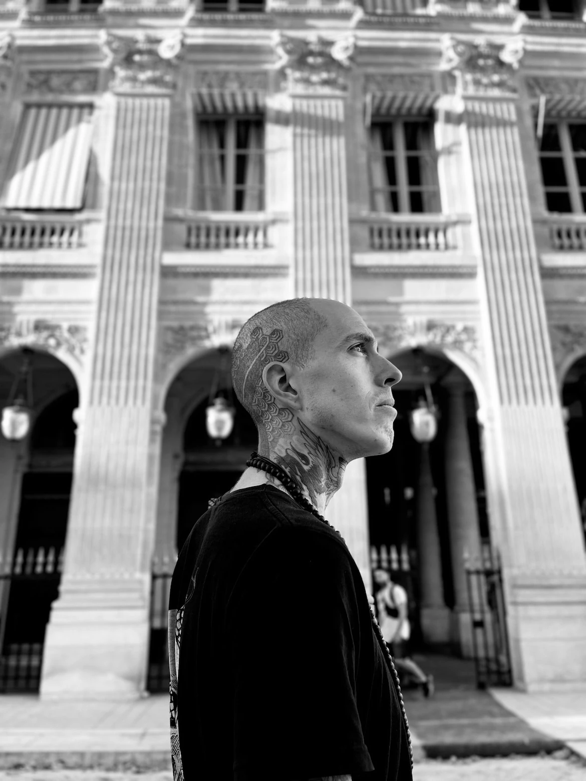 Black and white portrait of myself